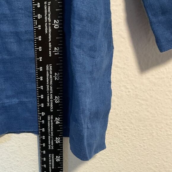 Lilly Pulitzer Ladies Amelia Island Tunic Blue White XS Casual 97700 Linen - Picture 9 of 12